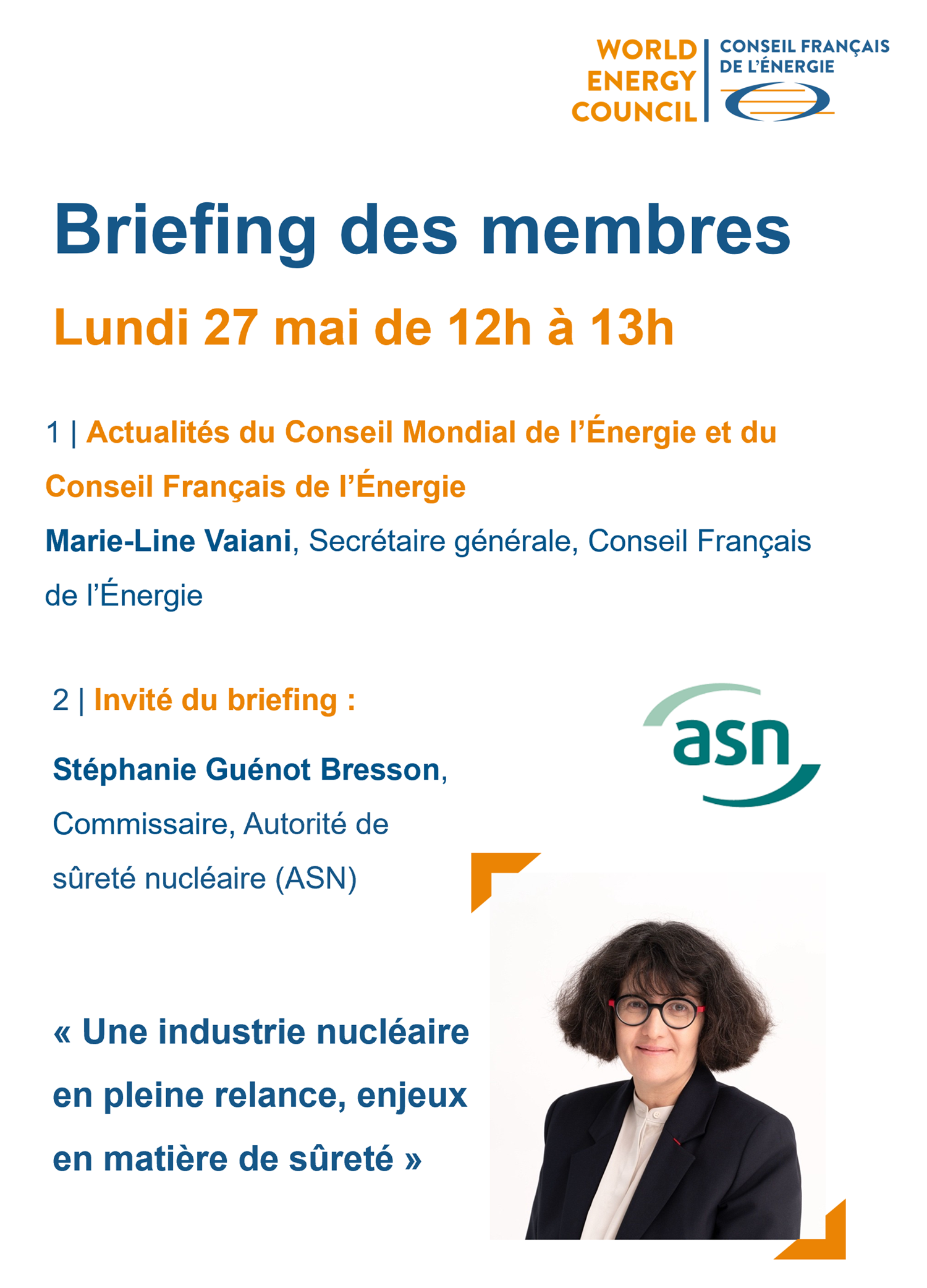 Lire la suite à propos de l’article Briefing des membres